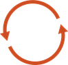 orange arrow circle