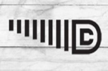 gray background with black bars in ascending length, culminating in a capital letter D with a C inside of it.